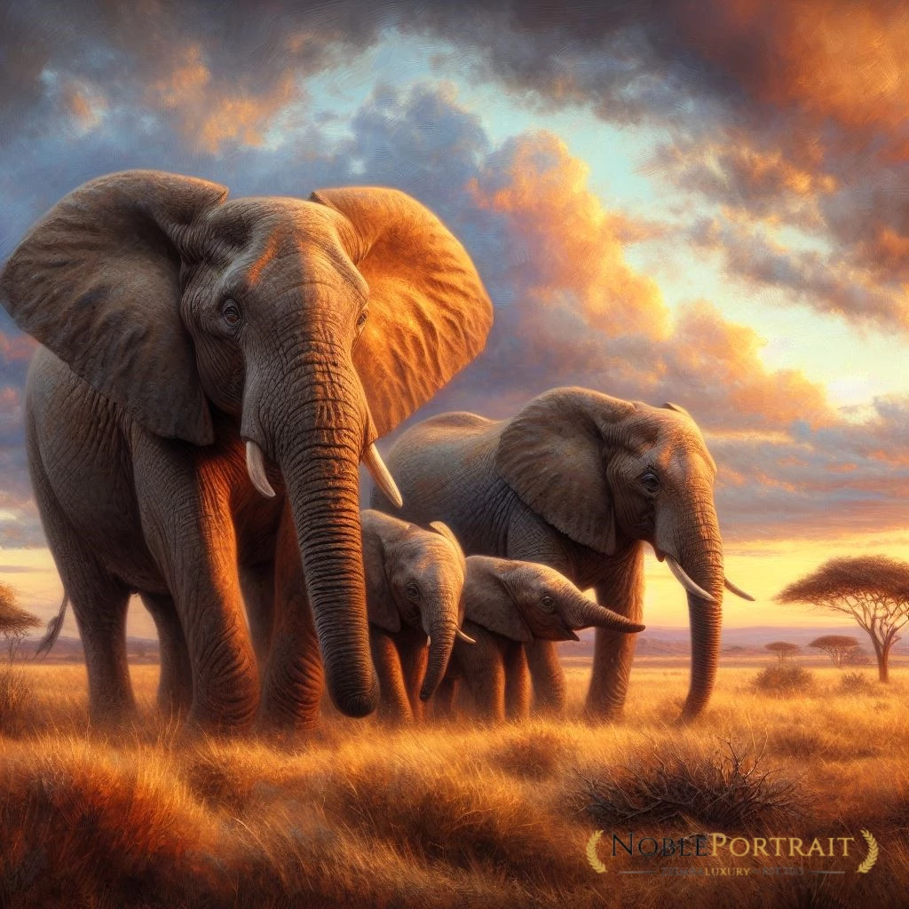 animal portrait elephants