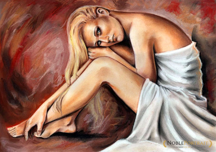 nude woman painting from a photo