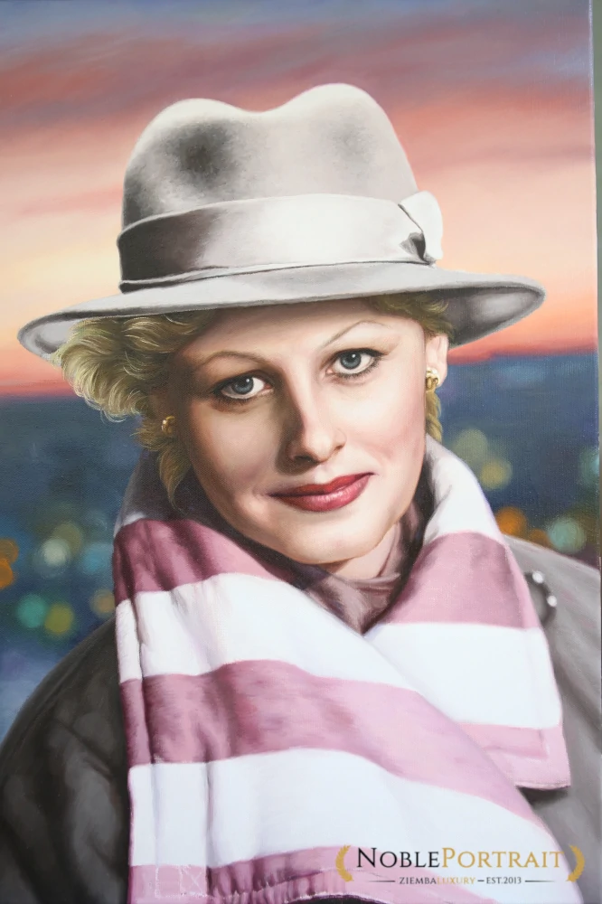 female custom oil portrait