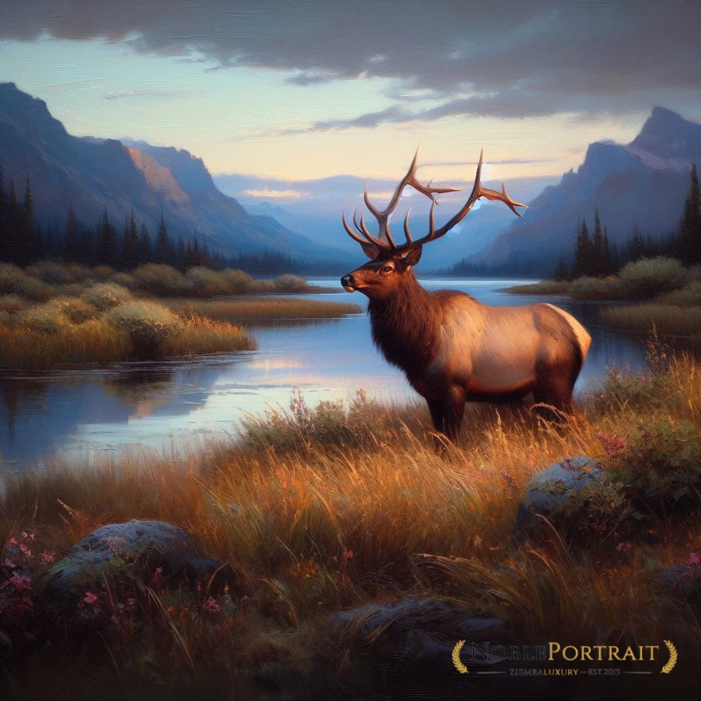 custom oil wildlife portrait of deer