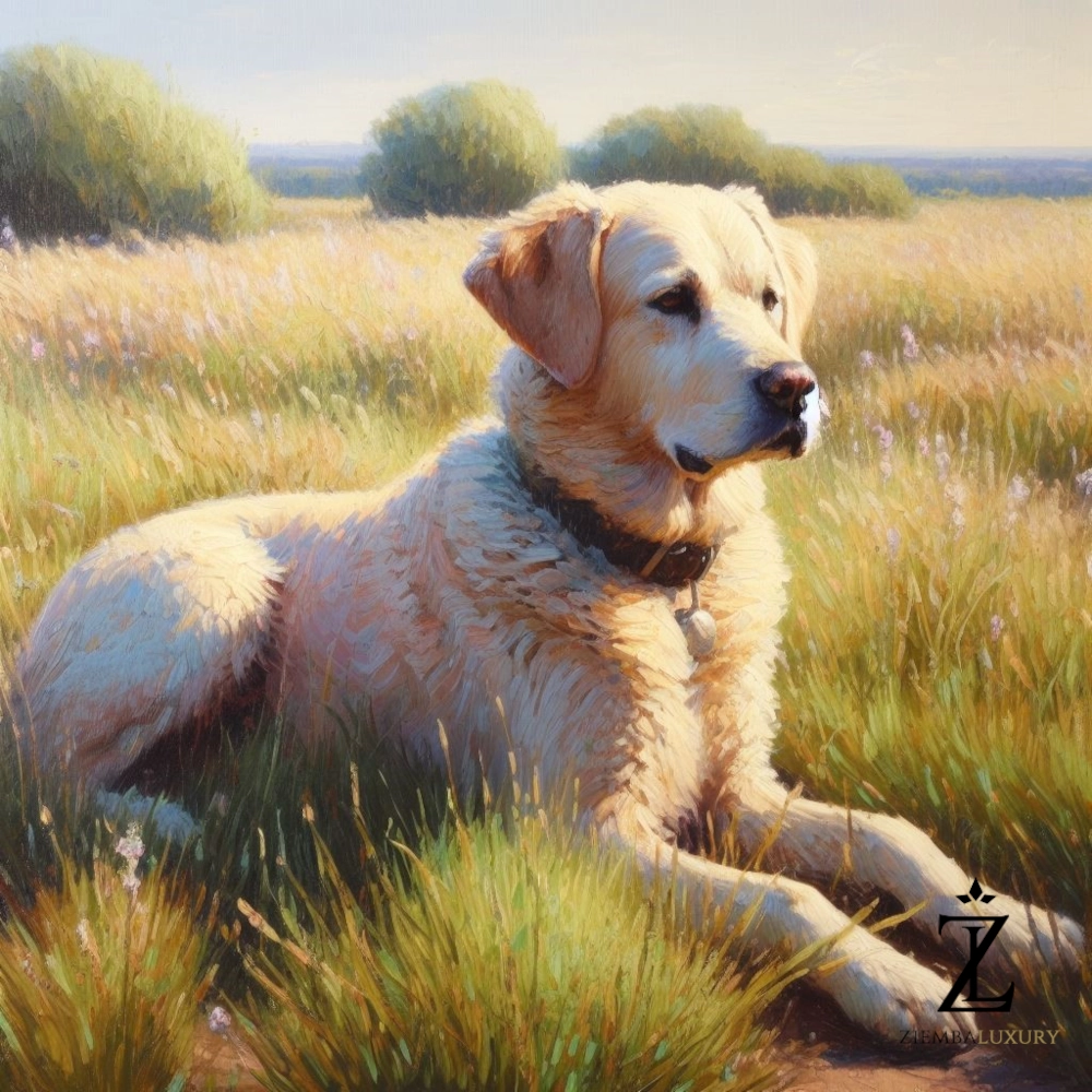 dog portrait painting