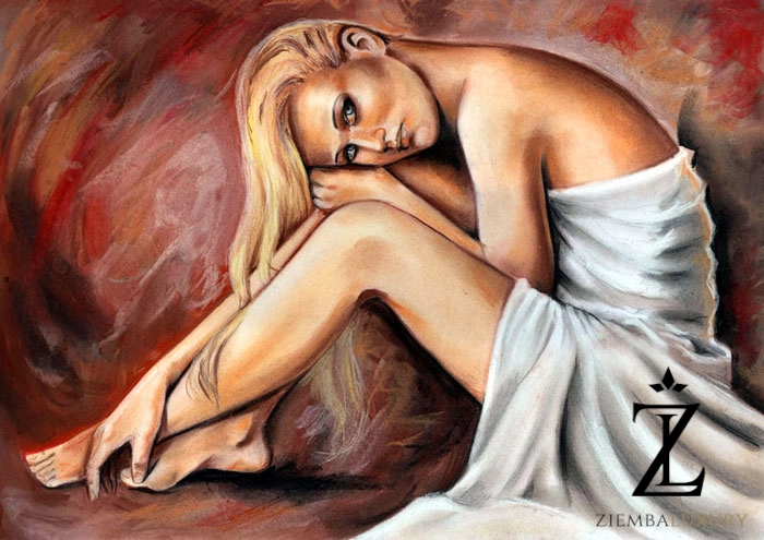 nude woman painting from a photo