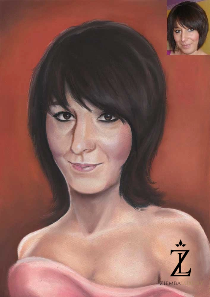pastel portrait drawing from a photo