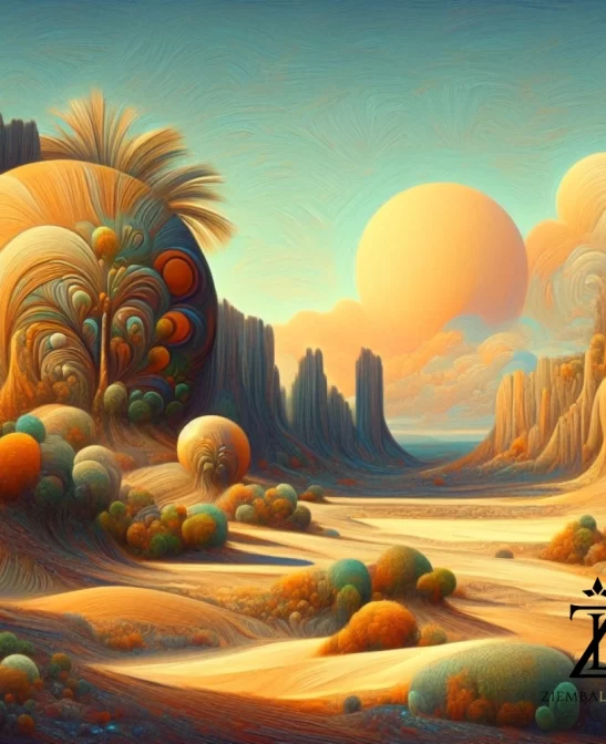 Surrealistic Landscape Painting Noble Portrait Noble Portrait